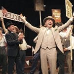 Burton performs in the Tricycle Theatre’s Inherit the Wind