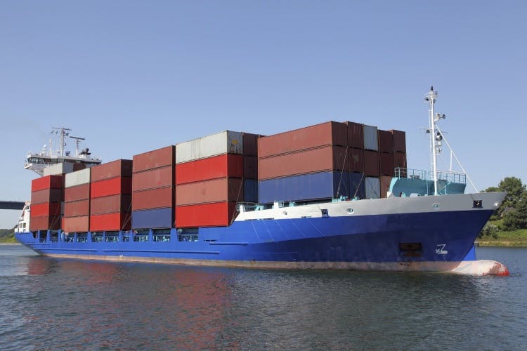 freight transport ship ocean