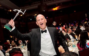 Ray Berg of Osborne Clarke brandishes the Law Firm of the Year 2015 award
