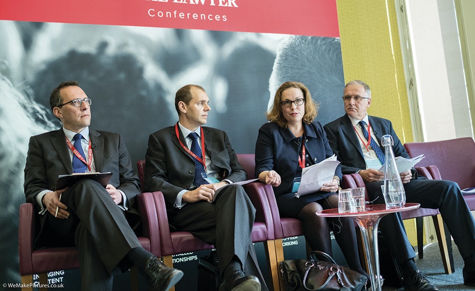 Adam Epstein, Mishcon de Reya; Matthew Dobson, Swiss Re Life Capital Management; Caroline Leckie, Deutsche Bank; Chris Lawrenson, Building Societies Association