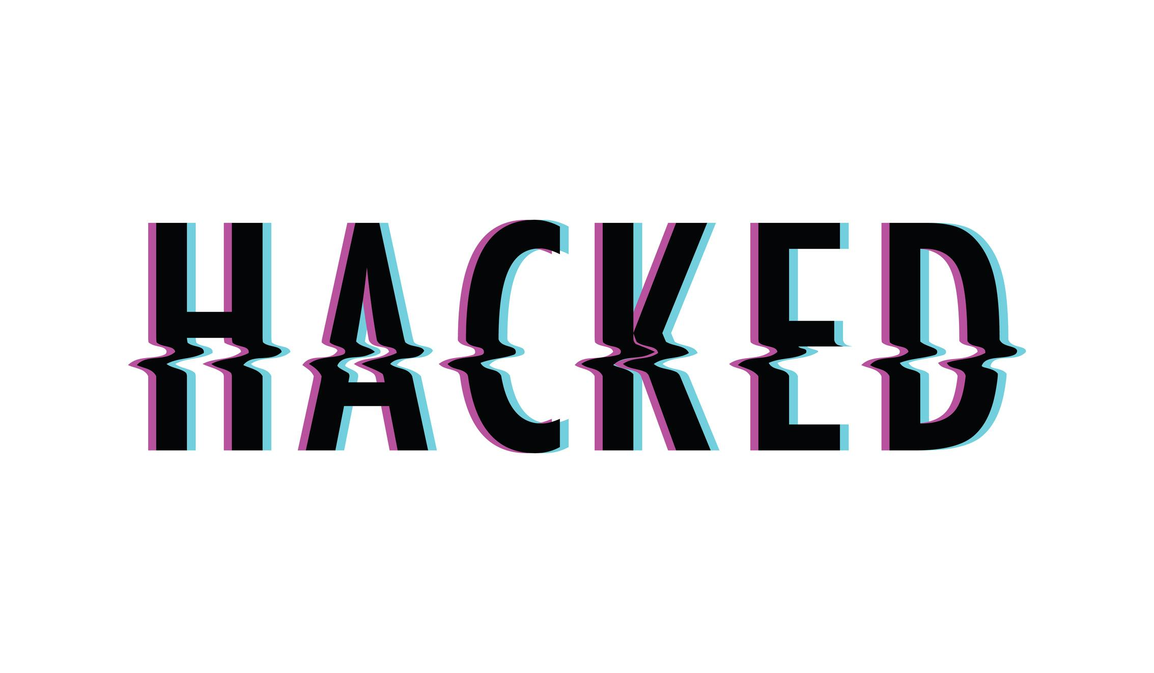 hacked glitch text