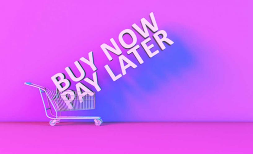 Buy Now Pay Later (BNPL) for business shopping promo - 3D illustration