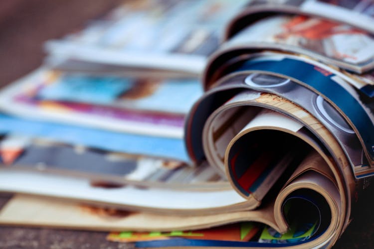 Stack of magazines